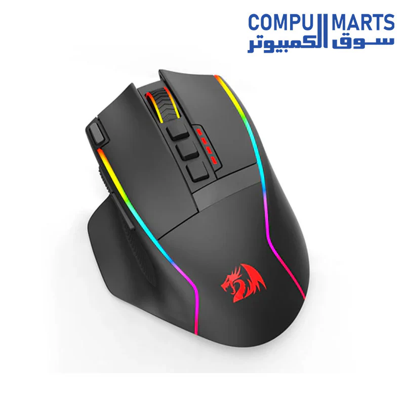 Redragon M915 SWAIN RGB 2.4G/USB-C Rechargeable Gaming Mouse – 16,000 DPI (Black) - Image 2