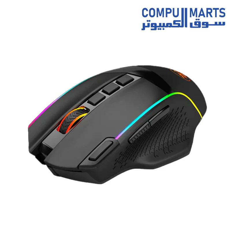 Redragon M991 Wireless Gaming Mouse, 19000 DPI Wired-Wireless Gamer Mouse w-Rapid Fire Key, 9 Macro Buttons, 45-Hour Durable Power Capacity and RGB Backlight for PC-Mac-Laptop - Image 3