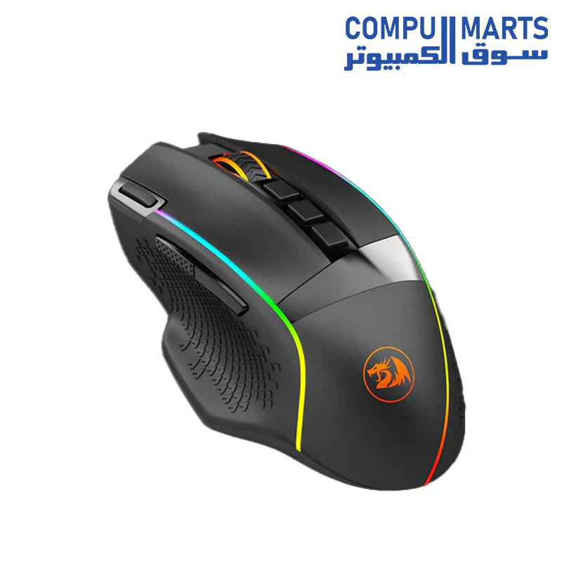 Redragon M991 Wireless Gaming Mouse, 19000 DPI Wired-Wireless Gamer Mouse w-Rapid Fire Key, 9 Macro Buttons, 45-Hour Durable Power Capacity and RGB Backlight for PC-Mac-Laptop - Image 4