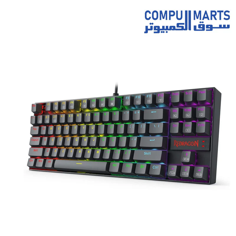 REDRAGON Wired RGB Gaming Keyboard K552 elite , Swappable Compact Mechanical Keyboard Dedicated Arrow Keys, for PC and laptop use in home and office - Red Switch - Image 4
