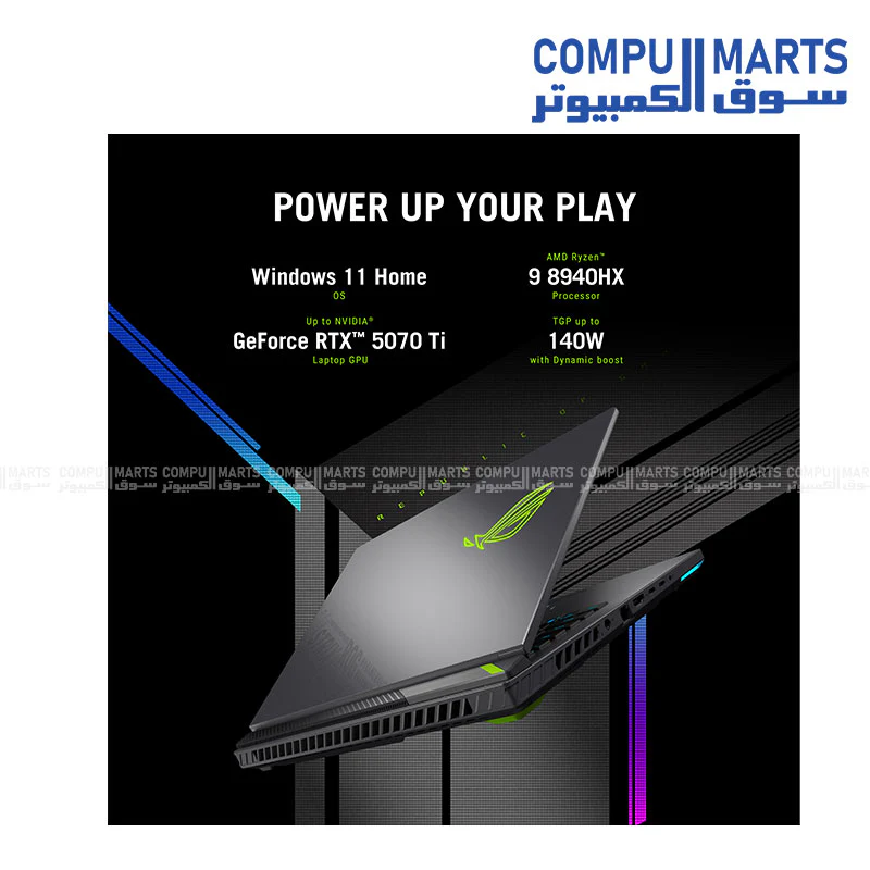 ASUS ROG Strix G16 G614PR-RV009W Gaming Laptop – Ryzen 9 8940HX, RTX 5070 Ti, 32GB DDR5, 1TB SSD - Image 4