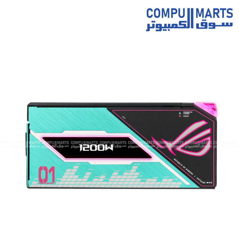 ASUS ROG Thor 1200W Platinum III Hatsune Miku Edition – ATX 3.1 PSU, 80 Plus Platinum, ARGB, 0dB Cooling, A++ Noise Rating - Image 3
