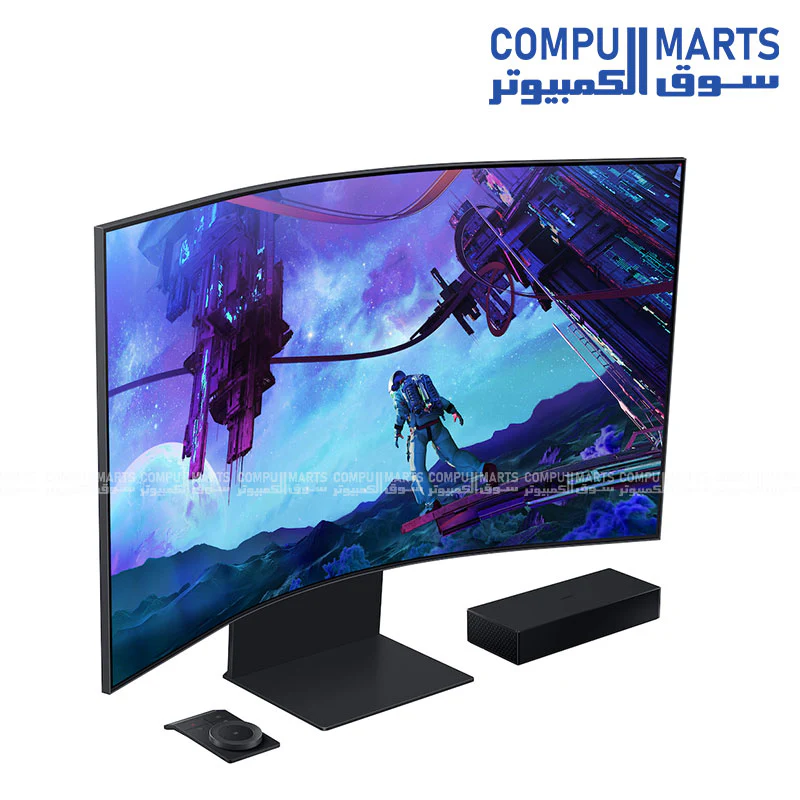 Samsung Odyssey Neo G7 55" 4K 165Hz Curved Mini LED Gaming Monitor, 1ms GTG, Quantum HDR 32x, HDMI 2.1, Tizen Smart TV, 60W Speakers, FreeSync Premium Pro - Image 2