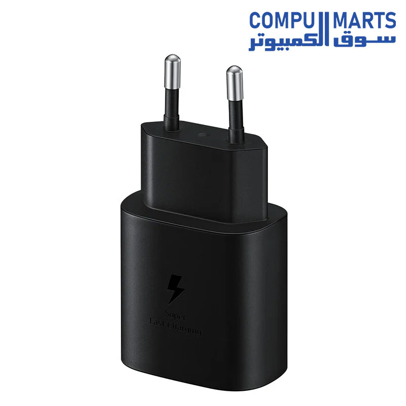 SAMSUNG TA800 CHARGER MOBILE  2 PIN TYPE C 25W  Fast Charging Schwarz - Image 3