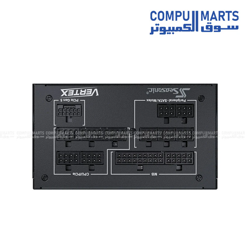 Seasonic Vertex GX-1200 1200W ATX 3.1 80+ Gold Fully Modular Power Supply with Hybrid Fan, 600W PCIe 5.0, OPP/OVP/UVP/OCP/OTP/SCP Protection - Image 6