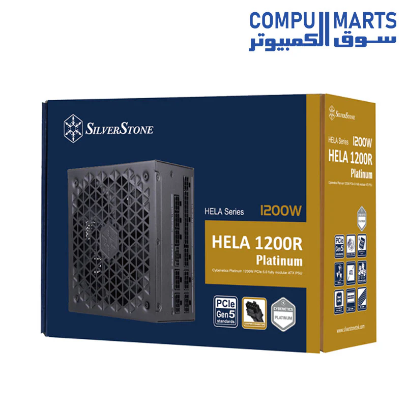SilverStone Technology HELA 1200R Platinum ATX 3.0 / PCIe Gen 5 1200W Fully Modular Power Supply, SST-HA1200R-PM - Image 2