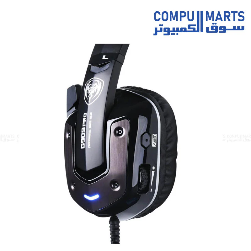 SOMIC G909PRO Headphone Gaming 7.1 Virtual Surround Sound USB Headset Over Ear Bass PS4, PC with Mic,Volume Control,LED - Image 4