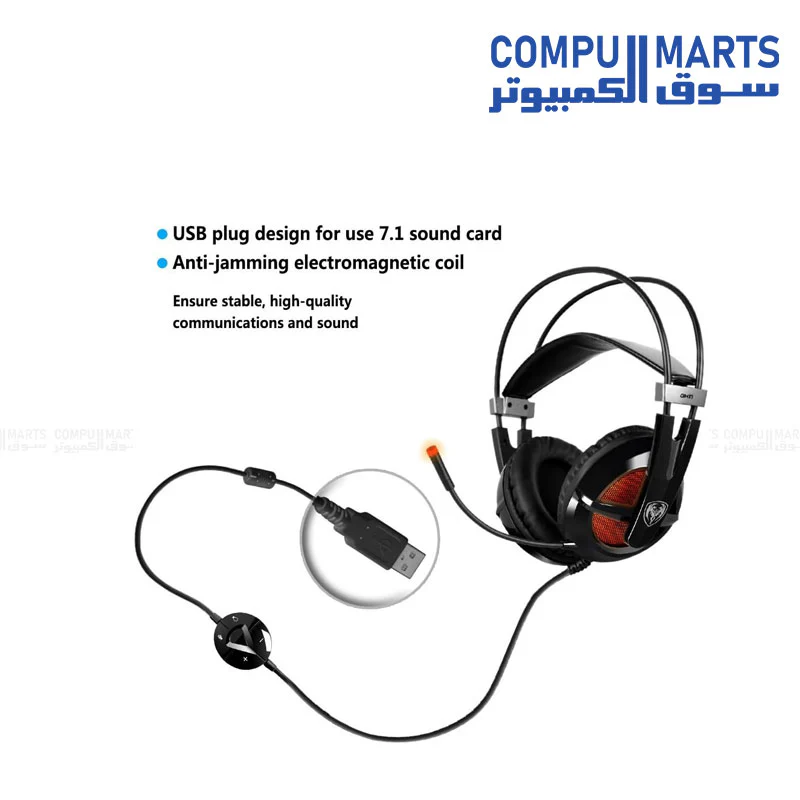 Somic G938 Headband Gaming 7.1C Headset USB Plug Wired Game with Microphone for PC Laptop - Image 5