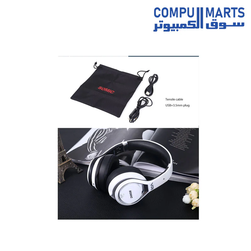 Somic VRH360 4D Headset 3.5MM Plug Gaming Headphones Headset Anti-noise - White - Image 4