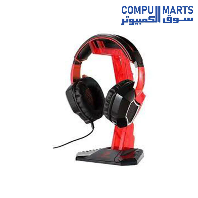Onikuma Gaming Headset Acrylic Holder For Gamers Cooler(Blue/Red/Gray)(Material Acrylic/weight 120g /weight 310g/size: 27.0*16.0*14.0cm) - Image 3