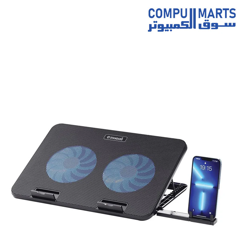 ST-STANDARD Gaming cooler Ice-02 usb - Best quality class A- led ligh- Mobile Holder-BLACK - Image 2