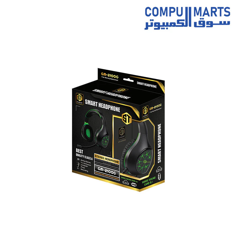 Standard GM-2100 Gaming Headphone ,Red ,Green - Image 10