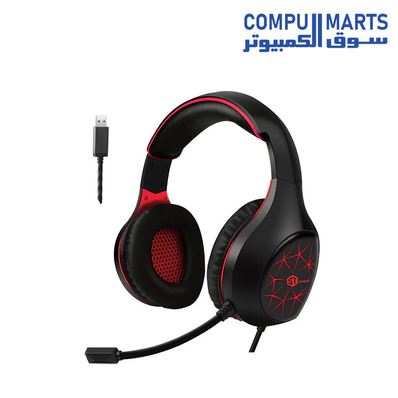 Standard GM-2100 Gaming Headphone ,Red ,Green - Image 2