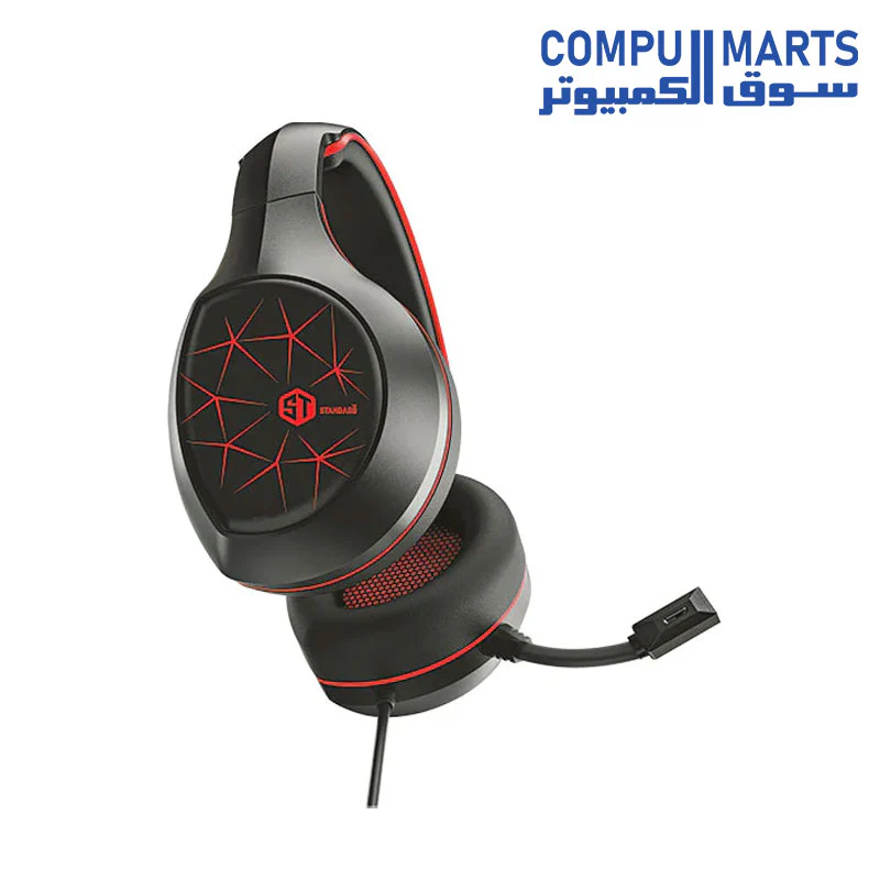 Standard GM-2100 Gaming Headphone ,Red ,Green - Image 3