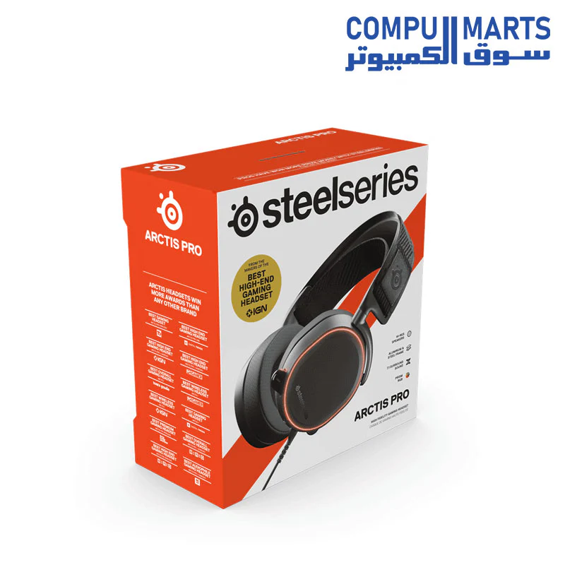 STEELSERIES ARCTIS PRO Wired High Fidelity Gaming Headset with RGB Illumination - Image 3