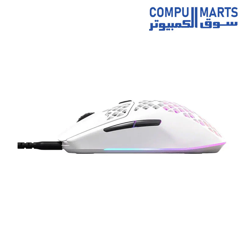 SteelSeries Aerox 3 - Super Light Gaming Mouse - 8,500 DPI TrueMove Core Optical Sensor - Ultra-lightweight Water Resistant Design - Black - Image 5