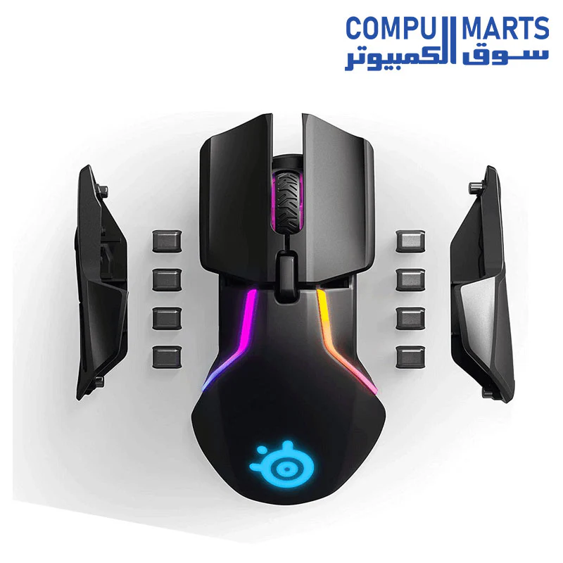 SteelSeries Rival 650 Quantum Wireless Gaming Mouse - Rapid Charging Battery - 12, 000 dpi Truemove3+ Dual Optical Sensor - Low 0.5 Lift-Off Distance - 256 Weight Configurations - 8 Zone RGB Lighting - Image 5