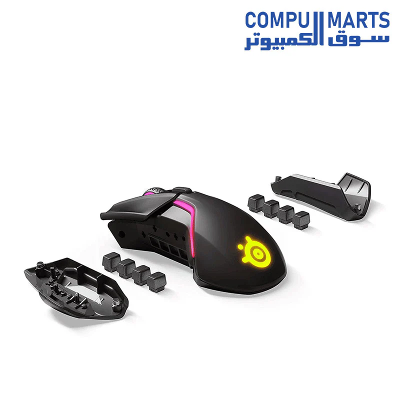 SteelSeries Rival 650 Quantum Wireless Gaming Mouse - Rapid Charging Battery - 12, 000 dpi Truemove3+ Dual Optical Sensor - Low 0.5 Lift-Off Distance - 256 Weight Configurations - 8 Zone RGB Lighting - Image 7