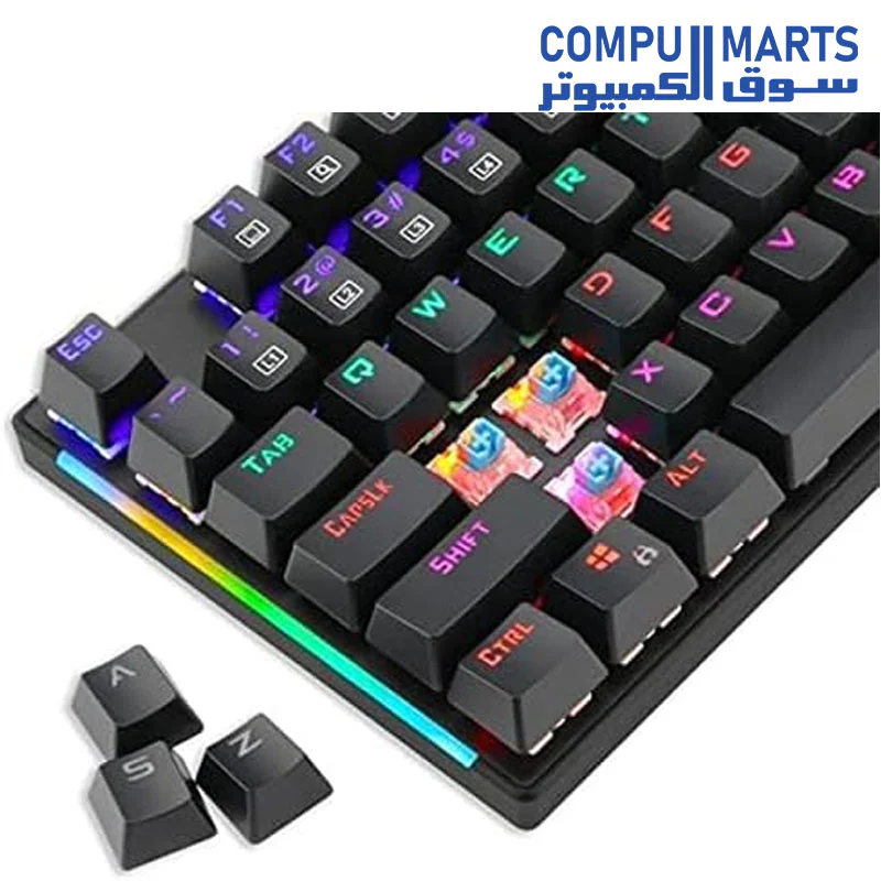 T-DAGGER Double-shot Gaming Mechanical Inject Keyboard - Blue, T-TGK310 NAXOS - Image 4