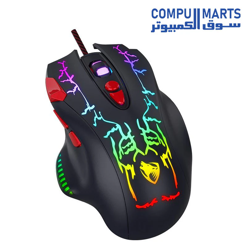 T-WOLF G550 RGB Gaming Mouse – 6400DPI – 8 Programmable Buttons | Black - Image 2