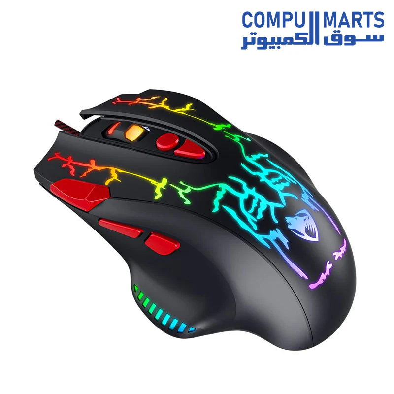 T-WOLF G550 RGB Gaming Mouse – 6400DPI – 8 Programmable Buttons | Black - Image 3
