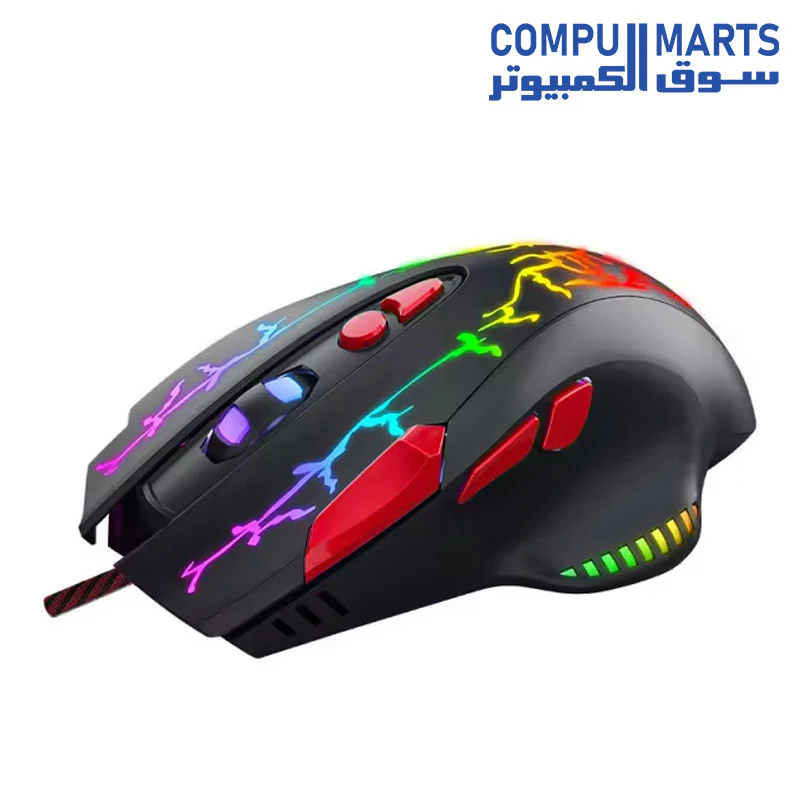 T-WOLF G550 RGB Gaming Mouse – 6400DPI – 8 Programmable Buttons | Black - Image 4