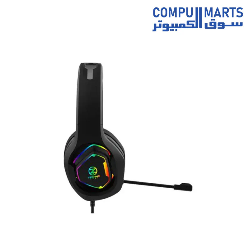 Techno Zone K61 Gaming Headphones 3.5mm 1 Jack with USB - Image 4