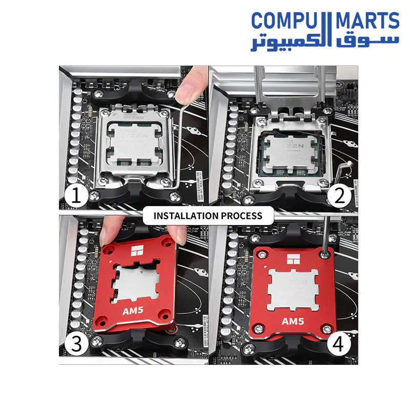 Thermalright ASF-RED AM5 CPU Holder, Corrective Anti-Bending Fixing Frame, AM5 Full-fit Fixed Non-Marking Mounter, AM5 Anti-Bending Contact Frame, CPU Cooler Standard - Image 3