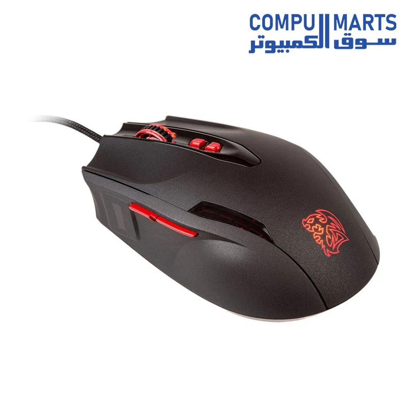 THERMALTAKE Black FP Fingerprint Sensor Mouse MO/Black FP/Wired/Laser/Fingerprint/Black/0/1 - Image 2