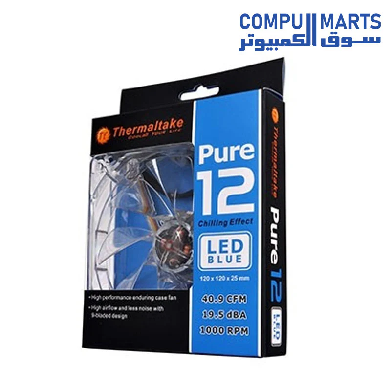 Thermaltake FAN Pure12-120mm-1000rpm- Transparent LED - Image 9