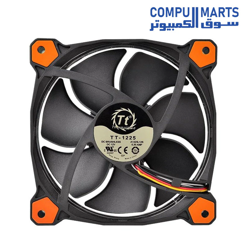 THERMALTAKE Riing 14 LED 140MM Radiator Fan-14025-1400rpm-LED Orange(CL-F039-PL14OR-A) - Image 4