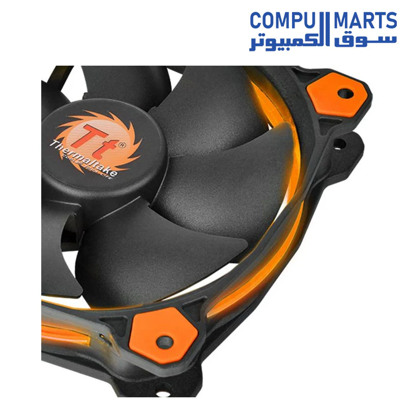 THERMALTAKE Riing 14 LED 140MM Radiator Fan-14025-1400rpm-LED Orange(CL-F039-PL14OR-A) - Image 5