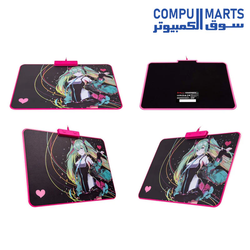 Thermaltake Tt Esports Draconem RGB Hatsune Miku Edition Gaming Mouse Pad - Image 3