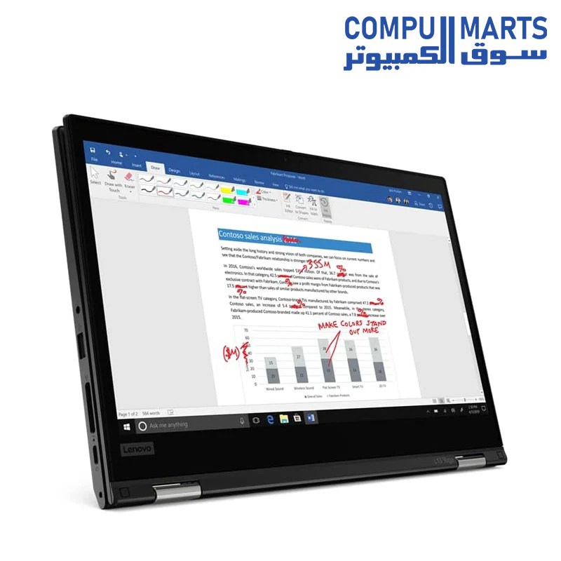 ThinkPad L13 Yoga Gen 2 2n1 convertible - i5-1135G7, 16GB RAM, 512GB SSD, Intel Iris Xe Graphics, 13.3" FHD (1920x1080) IPS 300nits Multi-touch, FingerPrint, Windows 10 Pro + ThinkPad Pen Pro - Image 3