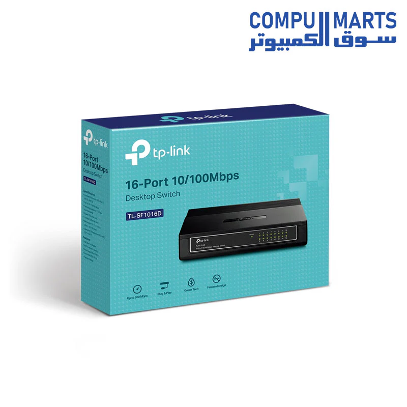 TP-LINK TL-SF1016D 16-Port 10/100Mbps Desktop Switch - Image 4