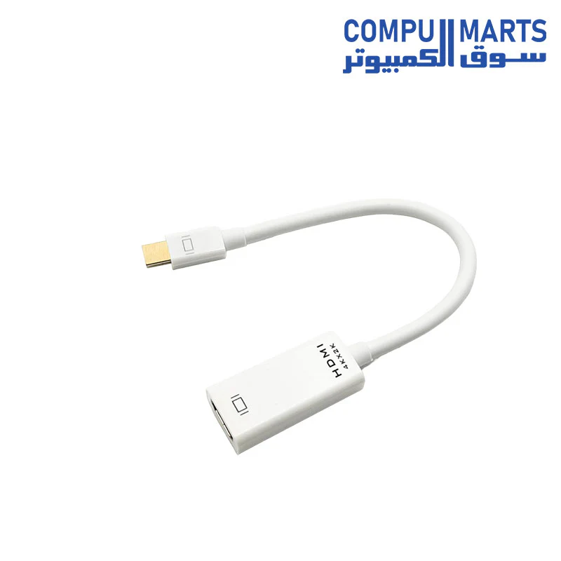 TORTOX DP DisplayPort Male to HDMI Female 4K Cable Converter Adapter WHITE - Image 2