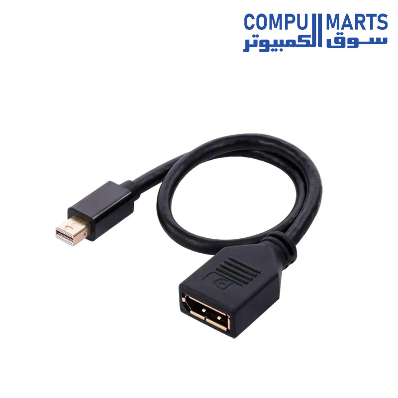 TORTOX Mini DP to DP Adapter Cable 4K 60Hz BLACK - Image 2