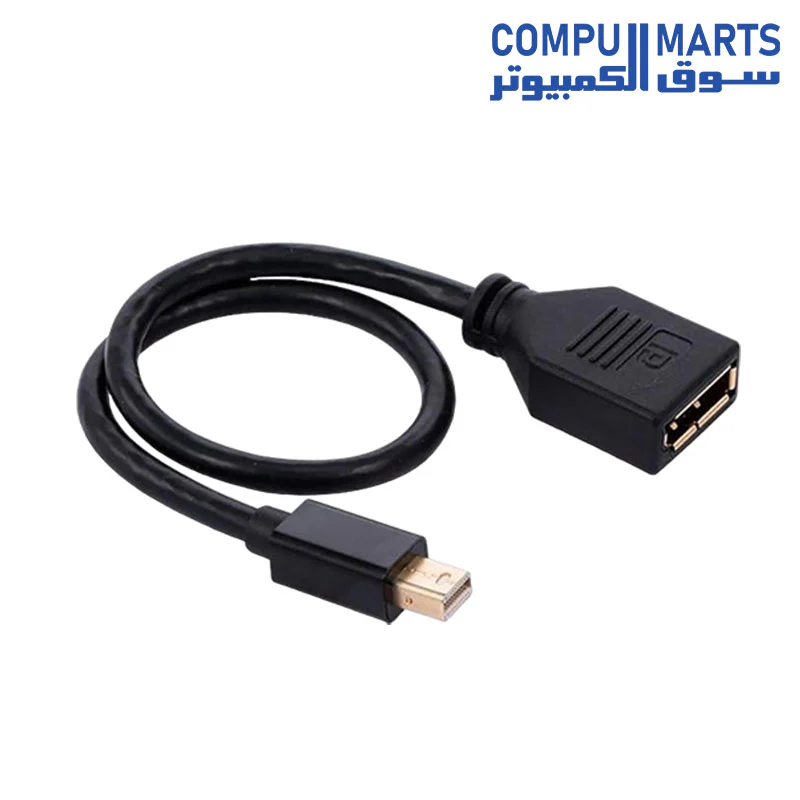 TORTOX Mini DP to DP Adapter Cable 4K 60Hz BLACK - Image 3