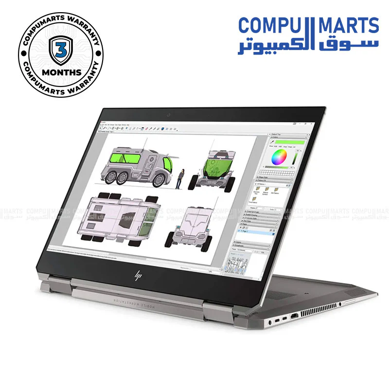 Used HP ZBook Studio X360 G5 Mobile Workstation - Intel Xeon E-2186M - 16GB RAM - 512GB SSD - NVIDIA Quadro P1000 4GB - 15.6- FHD Touch Convertible Laptop - Image 3