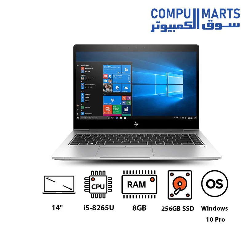 USED LAPTOP HP ELITEBOOK 840 G6 I5-8265U RAM 8G SSD 256 GPU INTEL UHD 14.0 FHD WIN 11 PRO - Image 4