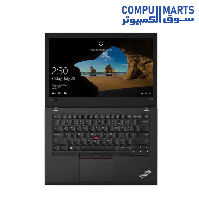 USED LAPTOP Lenovo ThinkPad A485 14 Inch FHD Laptop, AMD Ryzen5 PRO-2500U Processor up to 2.00GHz, 8GB DDR4, 256GB SSD,  Windows 10 - Image 3