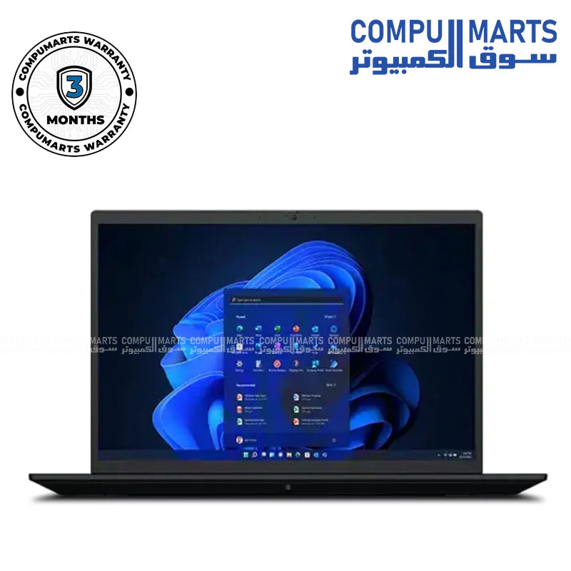 USED Lenovo ThinkPad P1 Gen 5 Laptop — Intel Core i7-12700H,  IPS-16GB RAM, 512GB SSD, NVIDIA RTX A1000 4GB, 15.6" FHD, Windows 11 Pro - Image 2