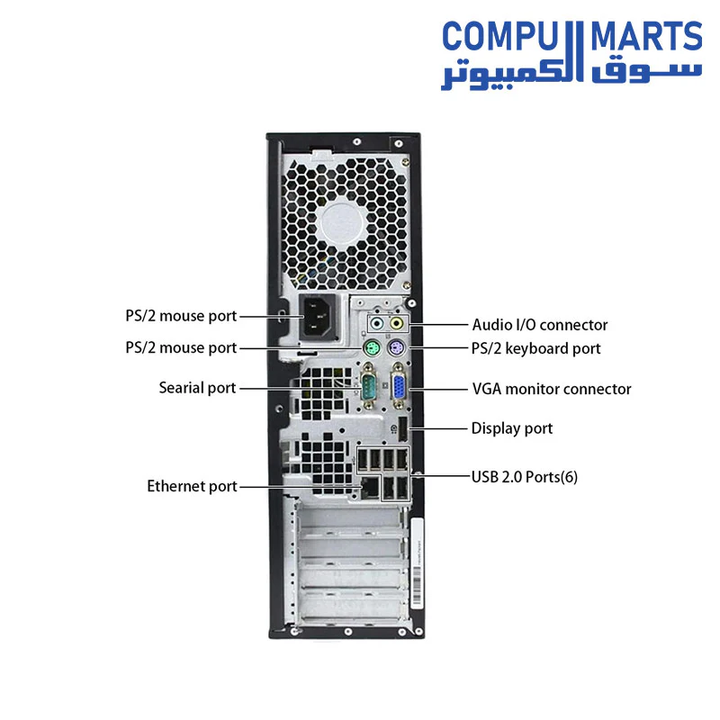 USED PC HP ELITE DESK DESKTOP  8200/6200 CORE I5-2400 6M Cache, up to 3.40 GHz RAM 4GB DDR3 HDD 500GB - Image 4