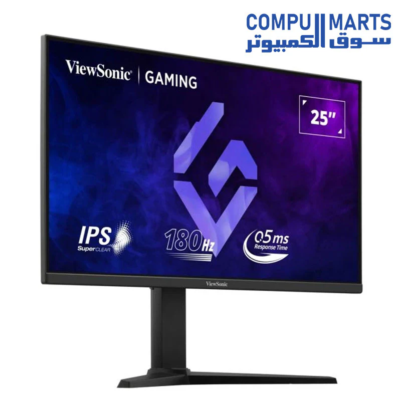ViewSonic Japan 24.5-inch Gaming Monitor VX2528J-7 (Full HD/IPS/180Hz/MPRT 0.5 ms/HDMI,DP/ HDR10/FreeSync Premium/Built-in Speakers/Height Adjustment/Flicker-Free/Blue Light Filter) - Image 2