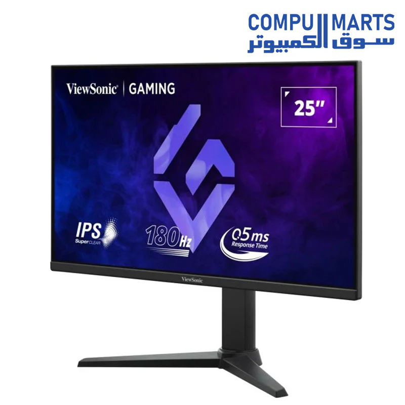 ViewSonic Japan 24.5-inch Gaming Monitor VX2528J-7 (Full HD/IPS/180Hz/MPRT 0.5 ms/HDMI,DP/ HDR10/FreeSync Premium/Built-in Speakers/Height Adjustment/Flicker-Free/Blue Light Filter) - Image 3