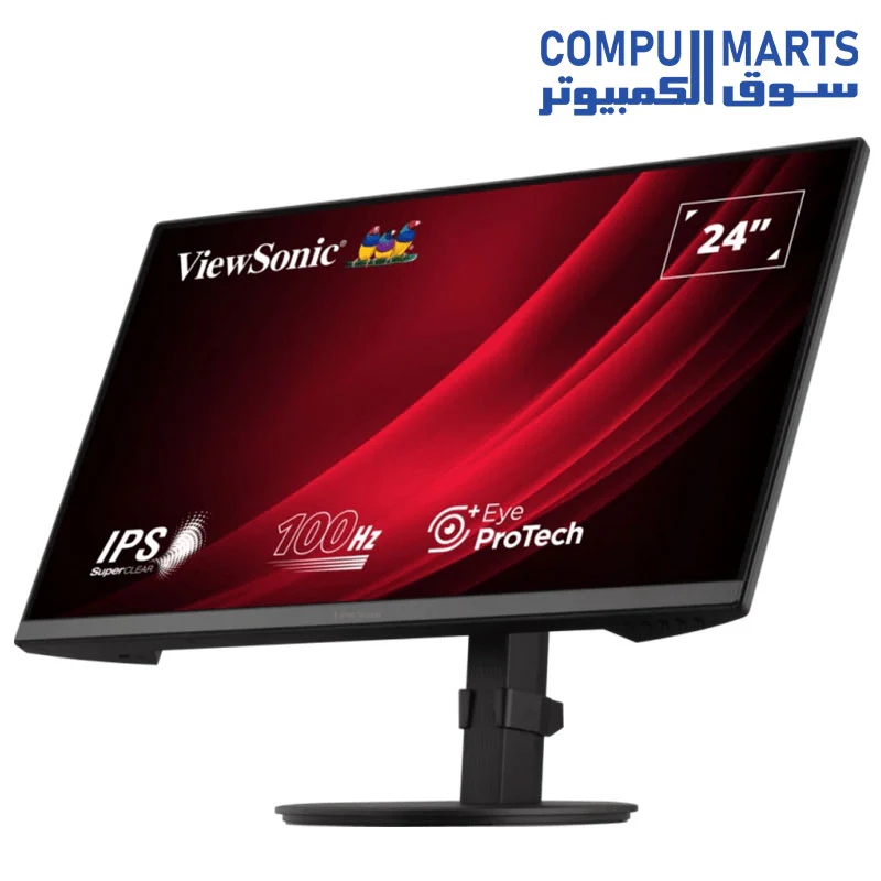 VIEWSONIC VG2408 24” ( 60.96 Cm)IPS Full HD Ergonomic Monitor with USB Hub - Image 2