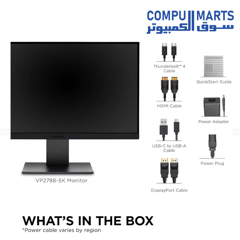 ViewSonic ColorPro VP2788-5K – 27″ 5K (5120×2880) IPS Monitor, Thunderbolt 4 100W, 99% DCI-P3, 60Hz, HDR400 - Image 4