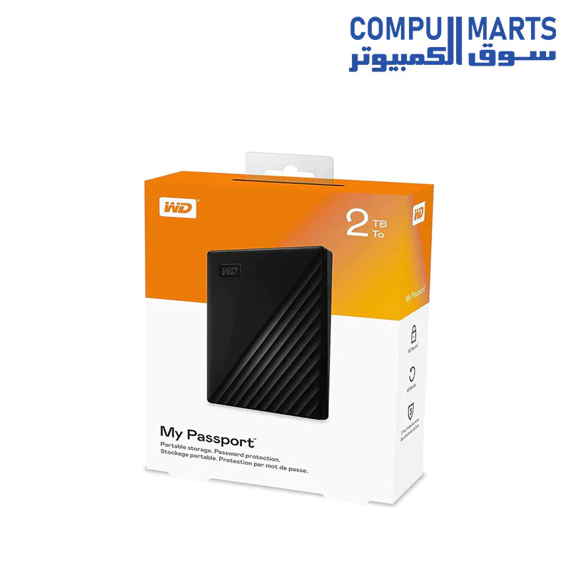 WD  Black My Passport Portable External Hard Drive - USB 3.0 - Image 2
