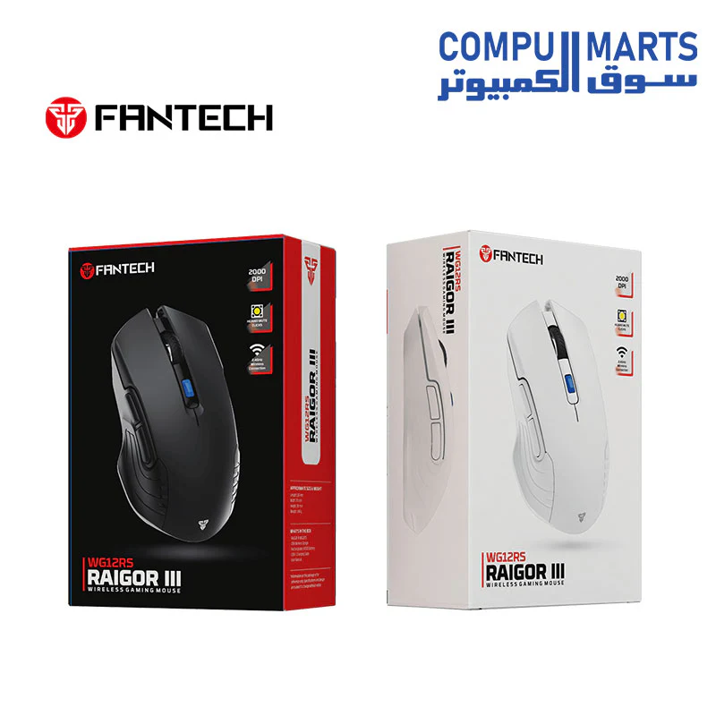 WG12RS RAIGOR III WIRELESS GAMING MOUSE BLACK - Image 4