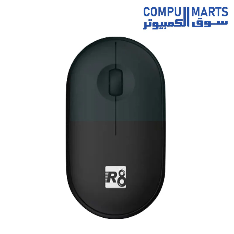 Wireless mouse Wireless R8 1715 rechargeable battery suitable for both hands - Silent version without clicking (black) Accessories 1986 - Image 3